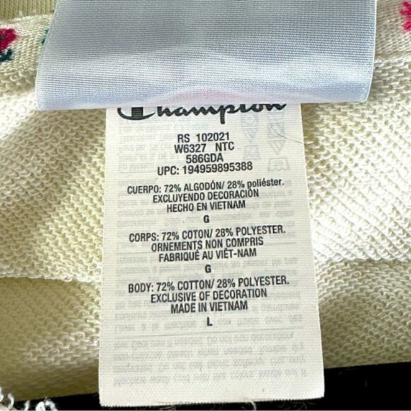 Champion Sweatshirt womens large french terry logo oversized camps athleisure - Picture 11 of 12